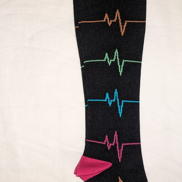 EKG/Medication Patterned Compression Socks - Picture 4 of 4